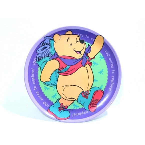 2 Disney Winnie The Pooh Zak Child Toddler Plastic Plates 100 Acres To Explore! - Picture 2 of 7